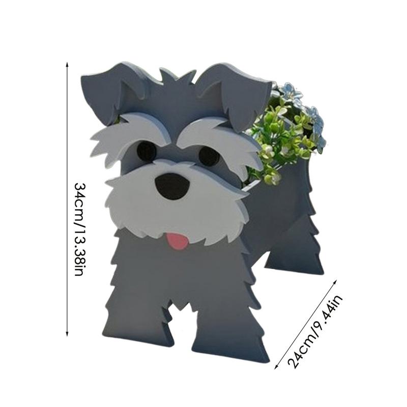 Garden Flower Pot Dog Planter Schnauzer Bulldog Poodle Corgi Yorkshire Garden Pots DIY PVC Flower Planter Garden Home Decor ShopOnlyDeal