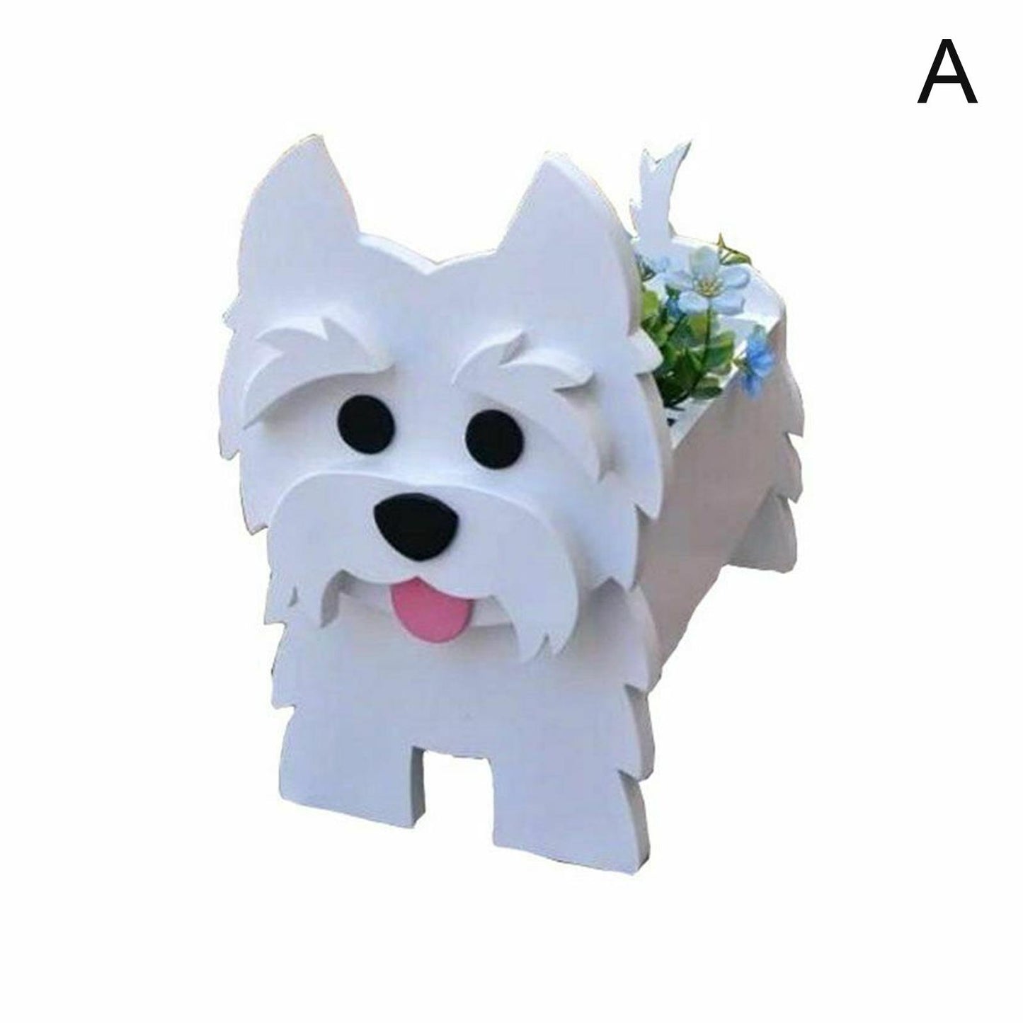 Schnauzer Dog Planter Outdoor New Garden Flower Pot  Garden Pots DIY PVC Flower Planter Garden Home Decor Decoration Lovely Design ShopOnlyDeal