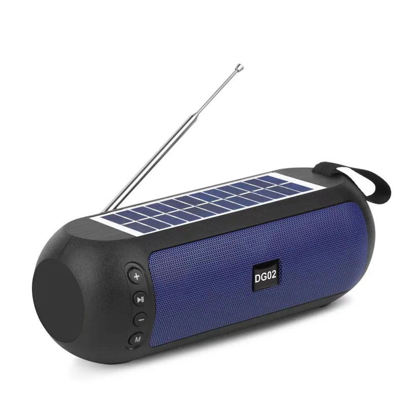 Portable FM Radio with Solar Charging - Wireless Bluetooth Speaker, MP3 Music Player, Microphone Support, TF Card and USB Compatible ShopOnlyDeal