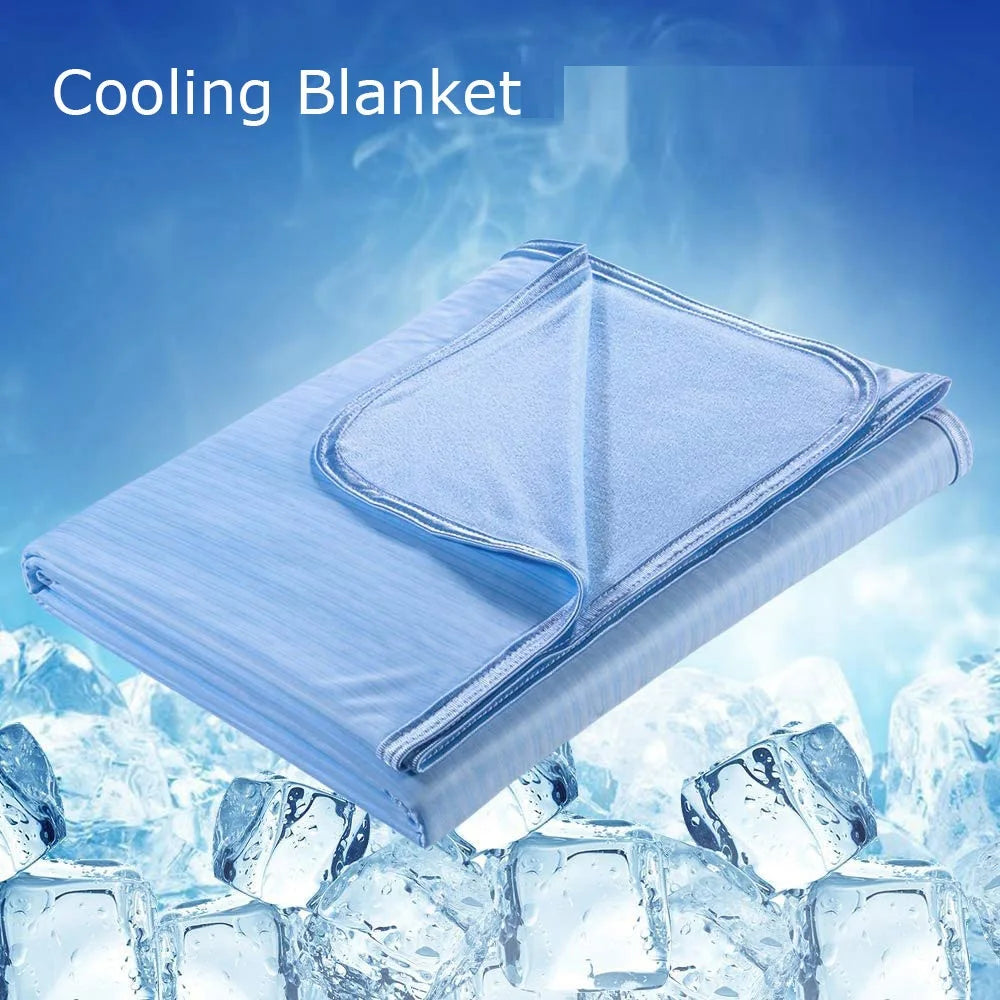 XL King Size 71x79'' Large Twin Cooling Blanket Throw Q-Max 0.4 Cooling Fiber Absorb Heat Washable Cover Over Blankets Summer ShopOnlyDeal