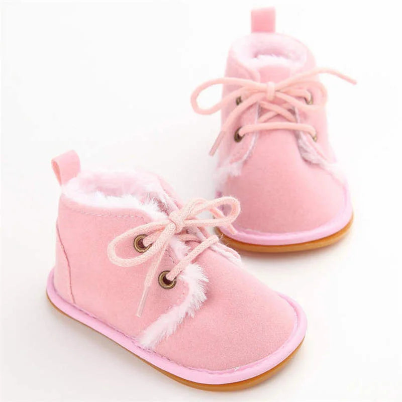 New Snow Baby Booties Shoes Baby Boy Girl Shoes Crib Shoes Winter Warm Cotton Anti-slip Sole Newborn Toddler First Walkers Shoes ShopOnlyDeal