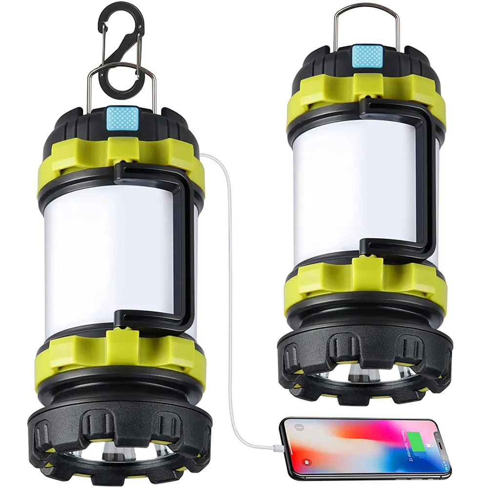 New LED Camping Lantern Rechargeable Lantern 3000mAh Power Bank Waterproof Camping Flashlight for Hiking Emergency Home Outdoor ShopOnlyDeal