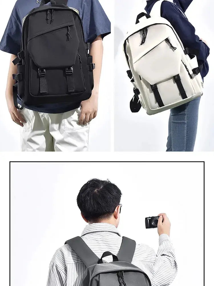 Fashionable and Functional 15 Inch Polyester Waterproof Men's Backpack - Perfect for Students and Professionals ShopOnlyDeal