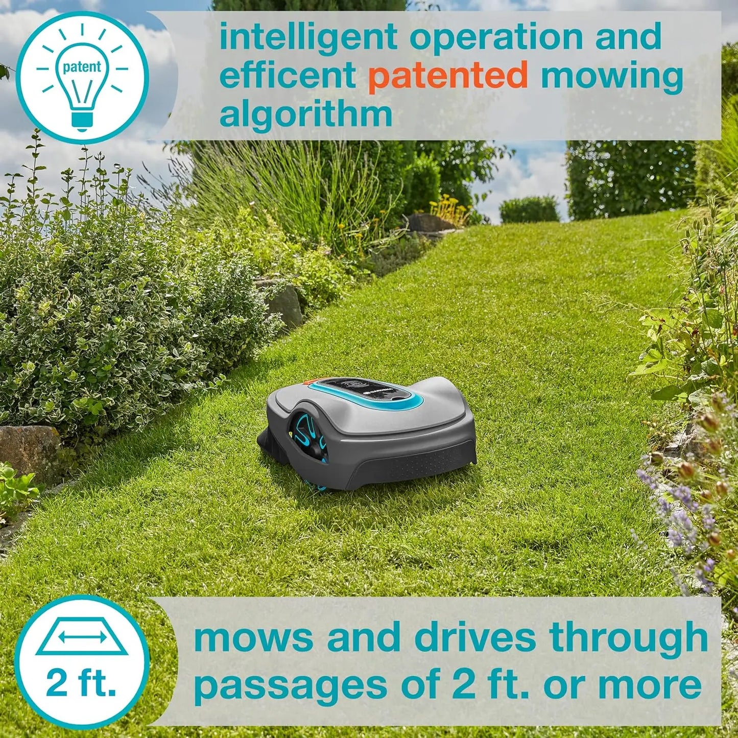 Automatic Robotic Lawn Mower, with Bluetooth app and Boundary Wire ShopOnlyDeal