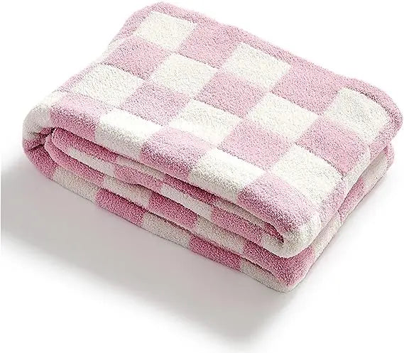 Checkerboard Grid Throw Blanket - Gingham Patterned Warmer Comfort Plush, Reversible Microfiber Cozy Decor for Home, Bed, and Couch ShopOnlyDeal