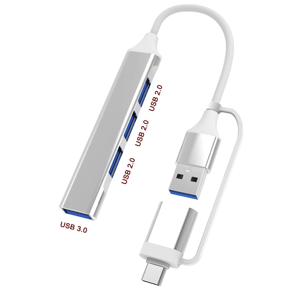 USB 3.0 5/8 Port Hub OTG Adapter 5Gpbs High Speed USB 3.0 2.0 Splitter 3.5 Audio for Xiaomi Macbook Pro Air Computer Accessories ShopOnlyDeal