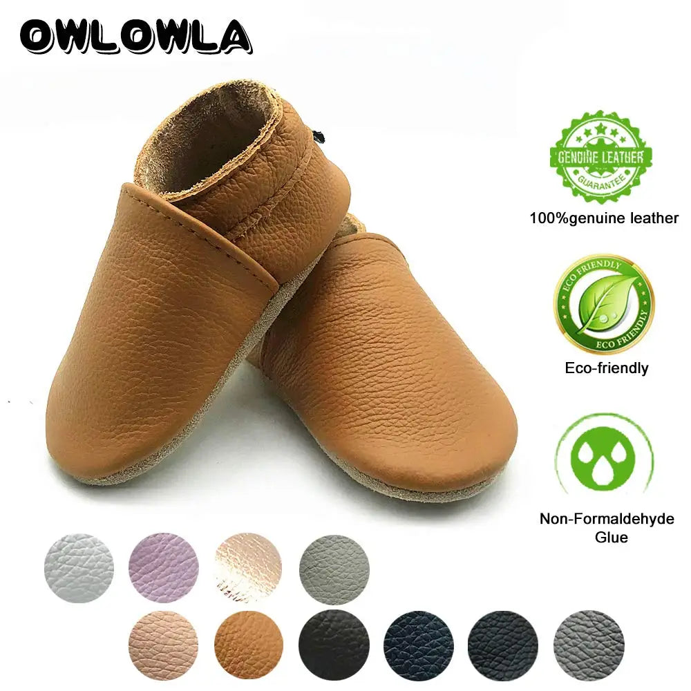 Soft Cow Leather Bebe Baby Shoes: Newborn Booties for Infant Toddler Moccasins - Ideal First Walkers' Slippers ShopOnlyDeal