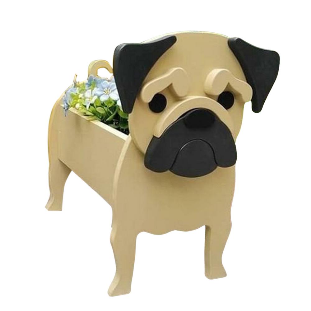 Garden Flower Pot Dog Planter Schnauzer Bulldog Poodle Corgi Yorkshire Garden Pots DIY PVC Flower Planter Garden Home Decor ShopOnlyDeal