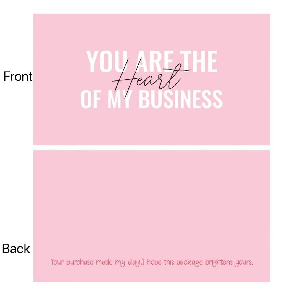 30pcs Thank You Cards For Shipping Packaging Pink You are the Heart of My Business Cards  Gift Wrapping Valentine's Day Wedding Uptrends