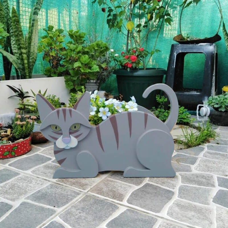 Garden Flower Pot Cat Shape Planter Cows Horse Sheep Rabbit Bear Garden Succulent Pots DIY PVC Flower Planter Garden Home Decor ShopOnlyDeal