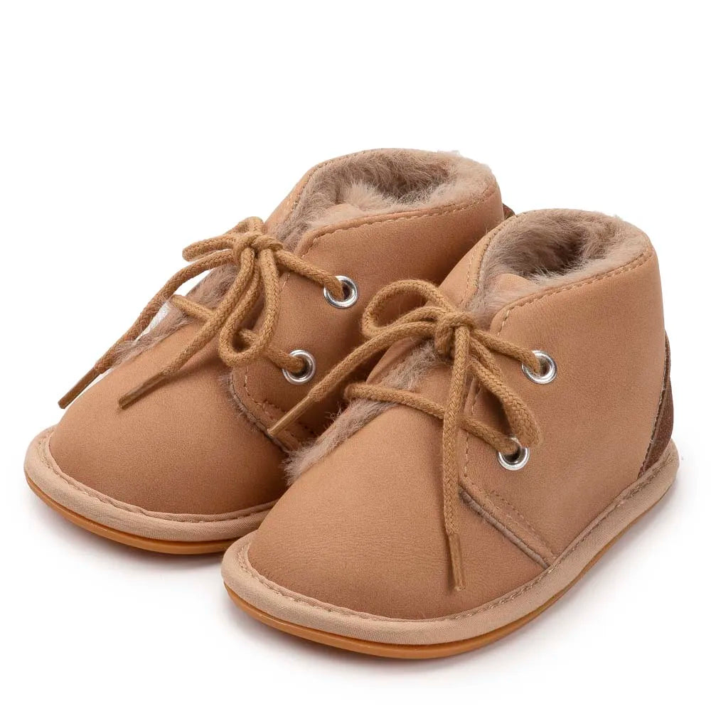 New Snow Baby Booties Shoes Baby Boy Girl Shoes Crib Shoes Winter Warm Cotton Anti-slip Sole Newborn Toddler First Walkers Shoes ShopOnlyDeal