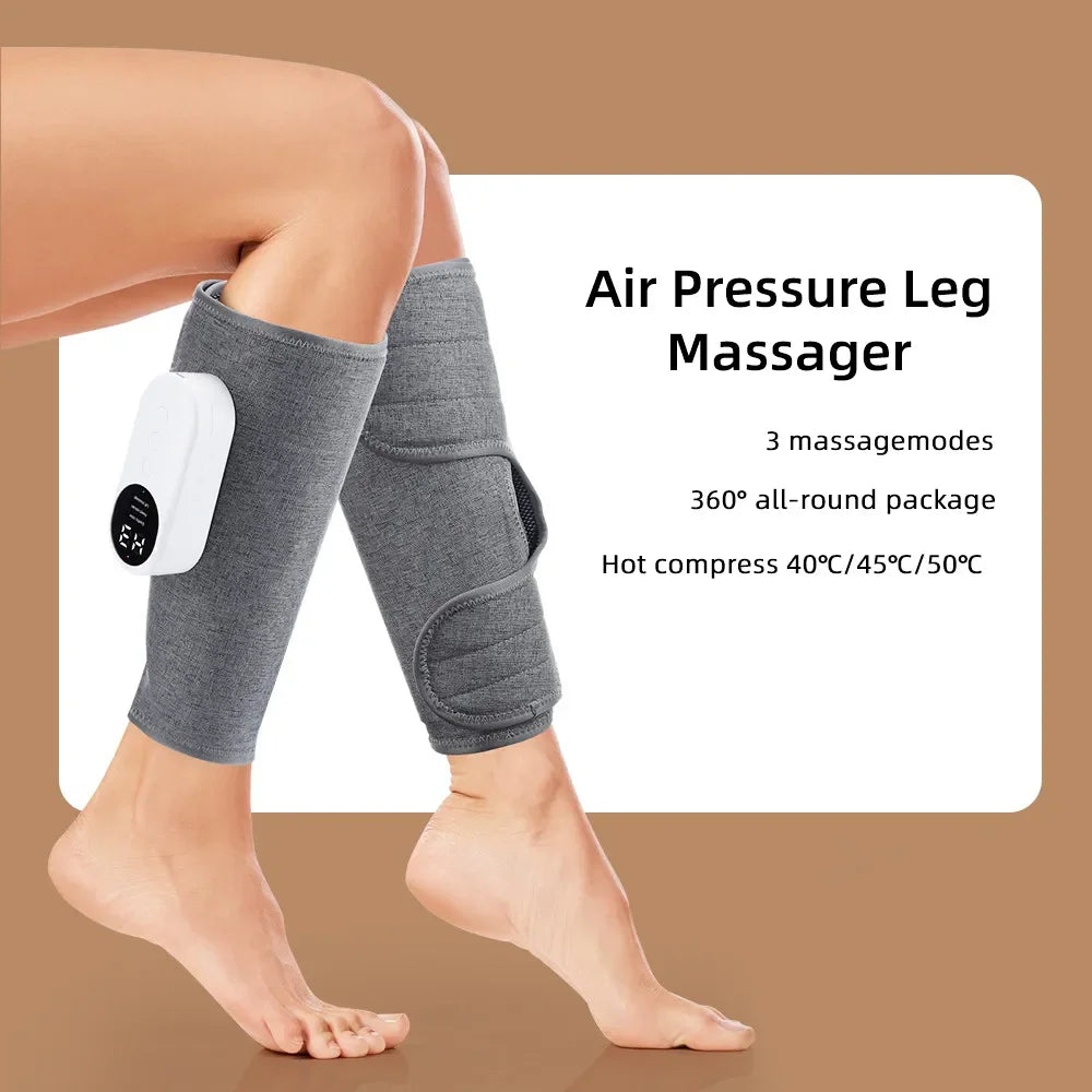 Leg Massager 360° Air Pressure Calf Massager Presotherapy Machine Household Massage Device Hot Compress Relax Leg Muscles ShopOnlyDeal