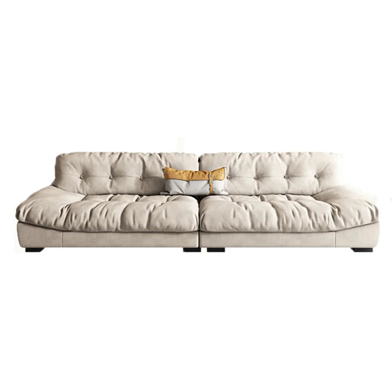 Customized Clouds Cream Sofa 3 Seater Fabric Full Body 3 Seat High Quality Couch Cozy Unique Free Shipping Divano Home Furniture ShopOnlyDeal