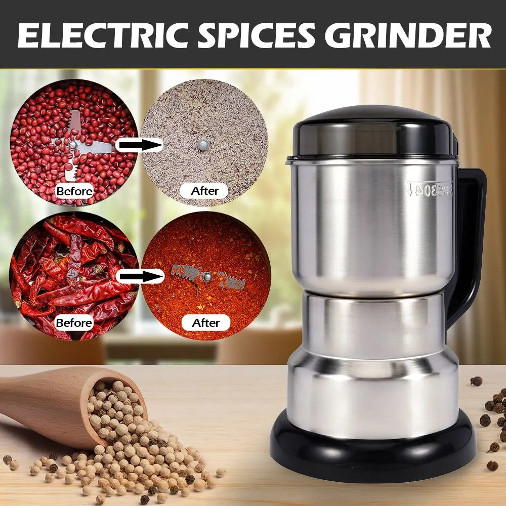 High Power Electric Coffee Grinder Kitchen Cereal Nuts Beans Spices Grains Grinder Machine Multifunctional Home Coffee Grinder ShopOnlyDeal