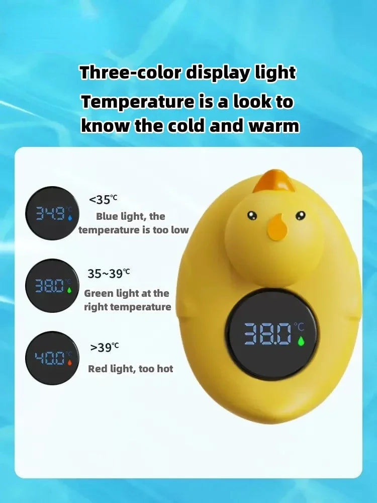 Little Yellow Duck Thermometer | Baby Bathtub Shower Water Thermometer | Safe Temperature Sensor | Floating Waterproof Baby Toy ShopOnlyDeal