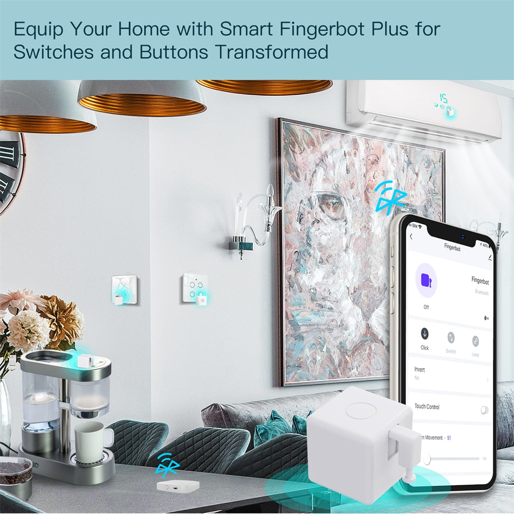 Fingerbot Smart Bluetooth Switch Button Pusher Smart Life App Voice Control via Alexa, Google Assistant ShopOnlyDeal