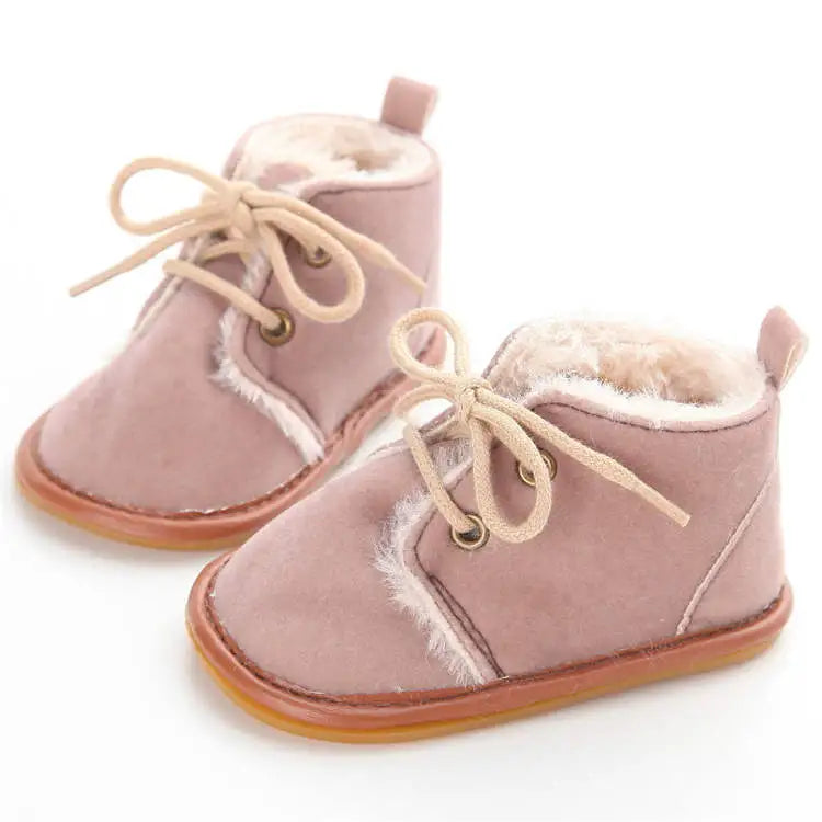 New Snow Baby Booties Shoes Baby Boy Girl Shoes Crib Shoes Winter Warm Cotton Anti-slip Sole Newborn Toddler First Walkers Shoes ShopOnlyDeal