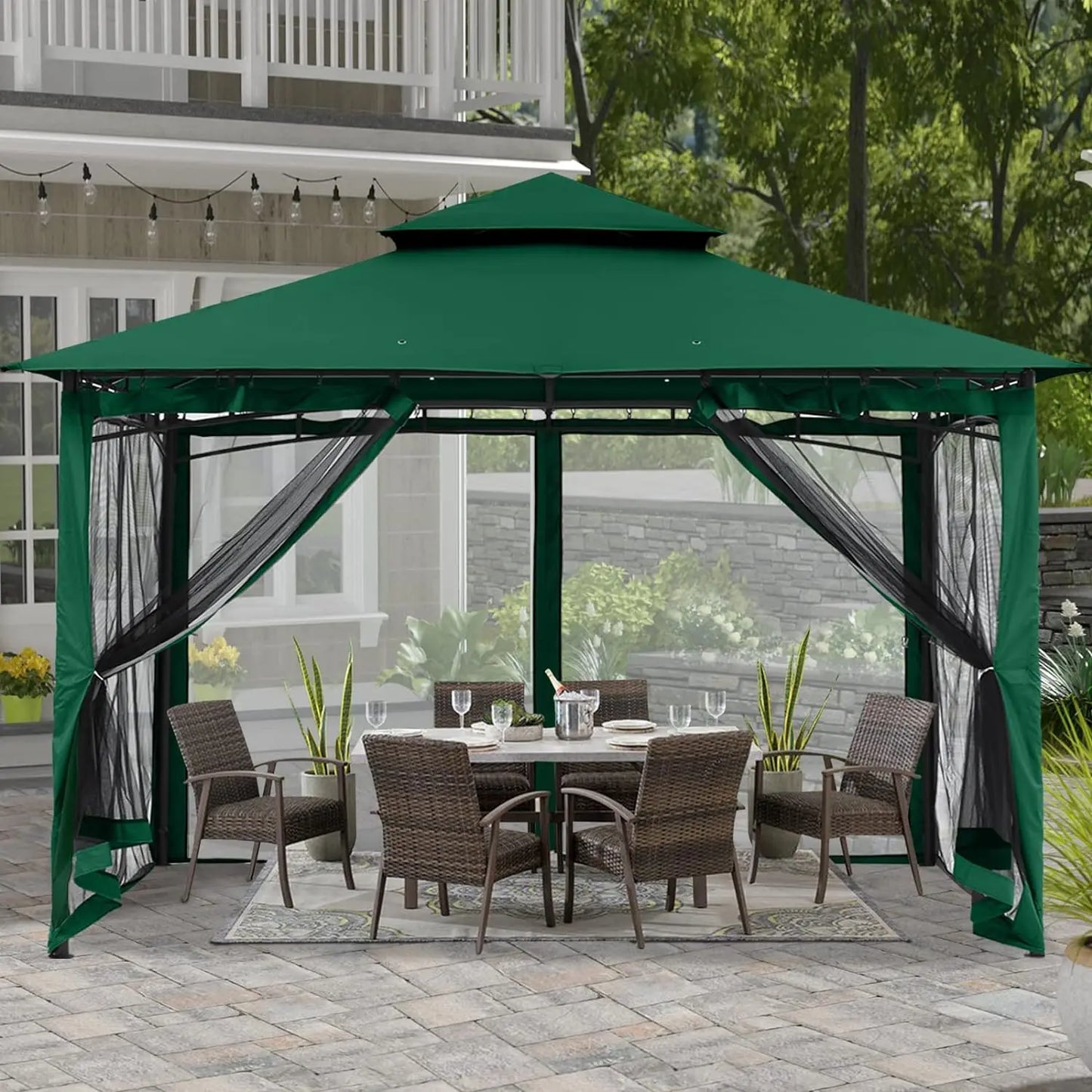 Gazebo Sturdy Patio Gazebo 10ft X 10ft With Mosquito Net Folding Tent for Garden Shade Supplies Home ShopOnlyDeal