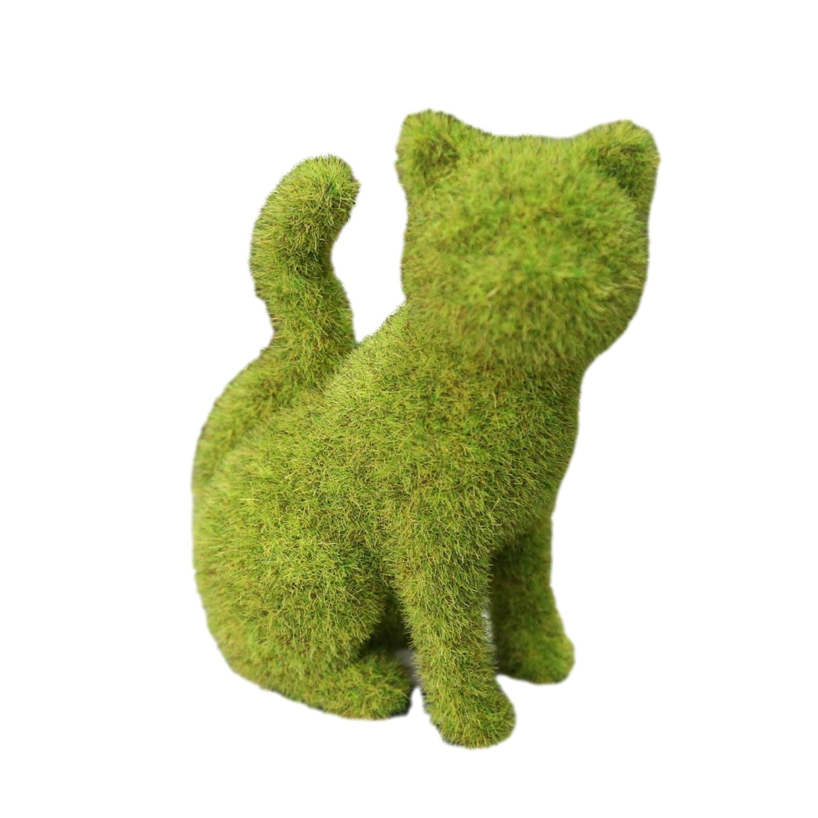 Grass Dog / Cat Statue Courtyard Anima Cute Dog Statues Grass Green Simulation Flocking Puppy Ornaments Moss Grass Cat Figurines Garden Decor ShopOnlyDeal