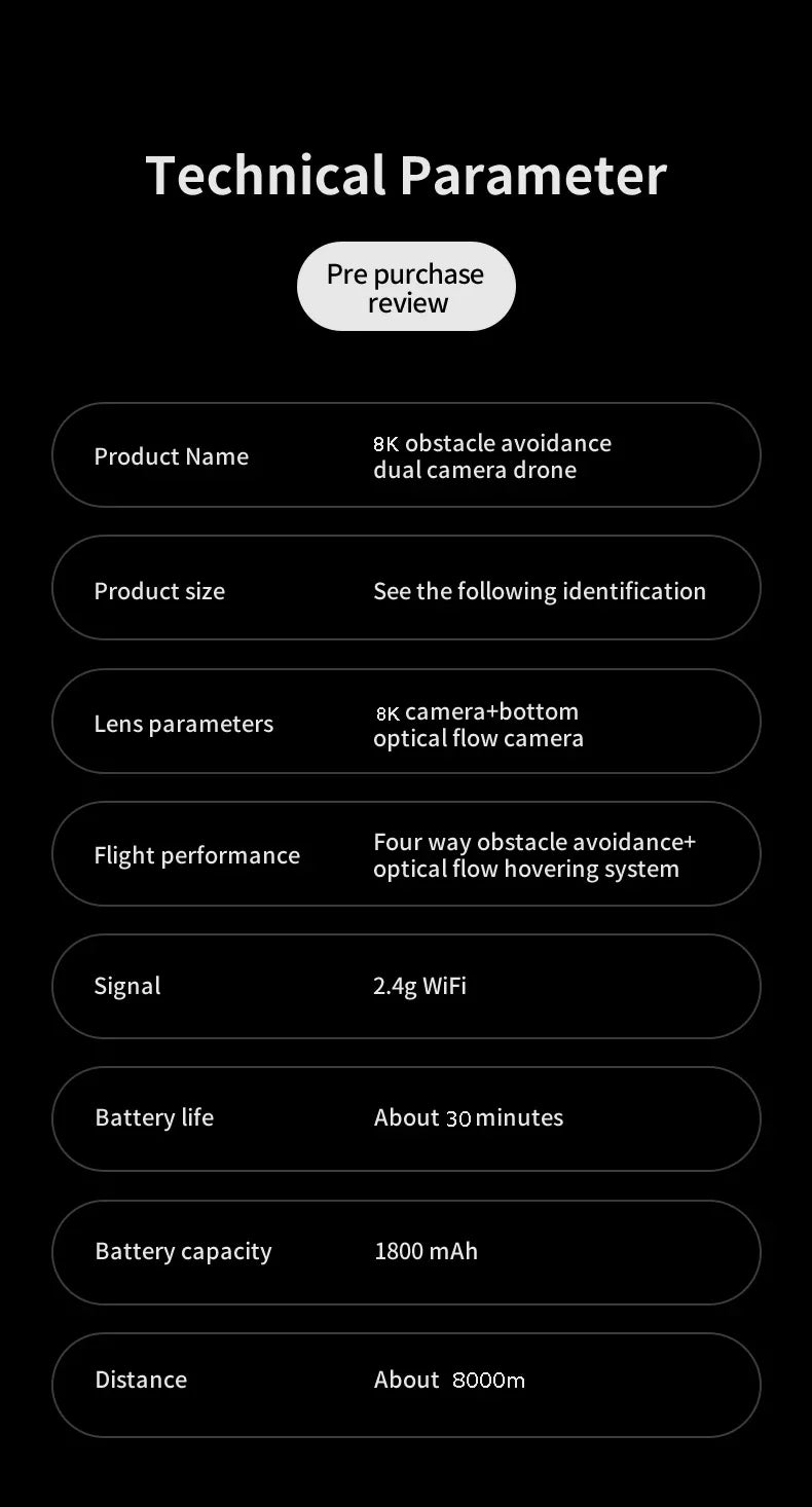 MIJIA KY102 Drone 8K Profesional Dual-Camera Aerial Photography 360 Obstacle Avoidance Optical Flow Four-Axis RC Aircraft ShopOnlyDeal