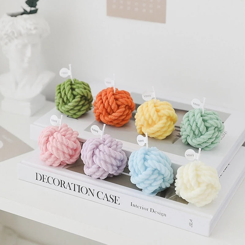 Wool Knot Creative Candle Handmade Candle Handcraft Home Decoration Wedding Gift Handmade Aromatherapy Scented ShopOnlyDeal