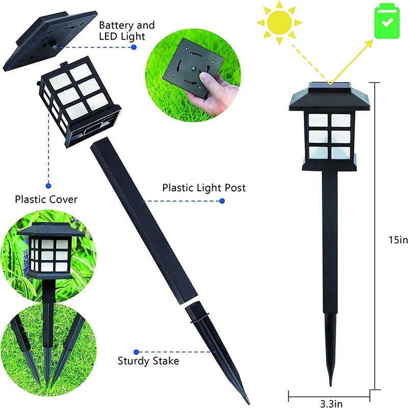 Solar LED Pathway Lights | Outdoor Waterproof Walkway & Garden Decor | Street Lamp Style for Landscape, Yard, Patio, & Driveway ShopOnlyDeal