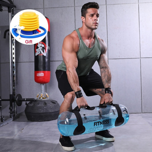 Fitness Aqua Bag Water Power Bags Workout Sandbag Water Home Gym Weightlifting Core Training Bodybuilding Crossfit Exercise Tool ShopOnlyDeal