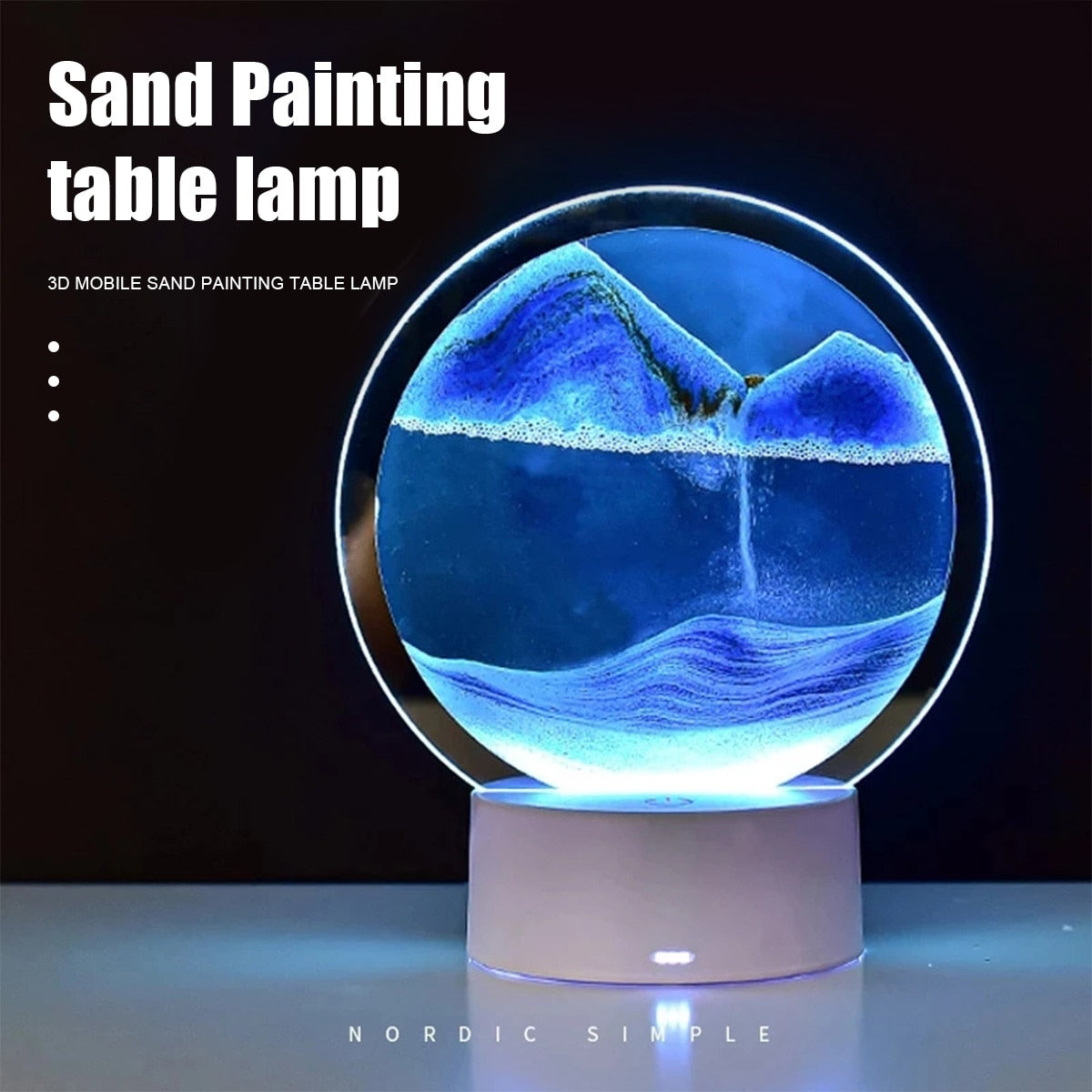 Quicksand Lamp LED Home Decoration Lamp Decorative Sand Table Lamp for Table Home Office Decor Decor Christmas gifts ShopOnlyDeal