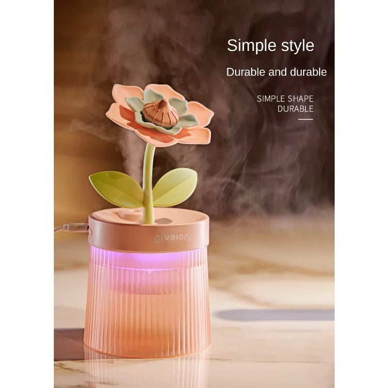 Humidifier Small Home Bedroom Office Desktop Dorm Quiet Mini Usb Hydrating Water Purification Spray Flowers  Shape Humidifiers ShopOnlyDeal