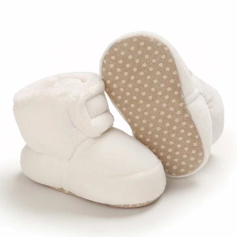 Winter Boots Baby Boy Girl Booties Snow Soft-sole Anti-slip Warm Flat Infant First Walker Baby Crib Shoes Corduroy boots 0-18M ShopOnlyDeal