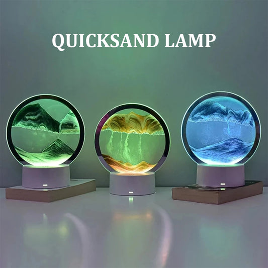 Quicksand Lamp LED Home Decoration Lamp Decorative Sand Table Lamp for Table Home Office Decor Decor Christmas gifts ShopOnlyDeal