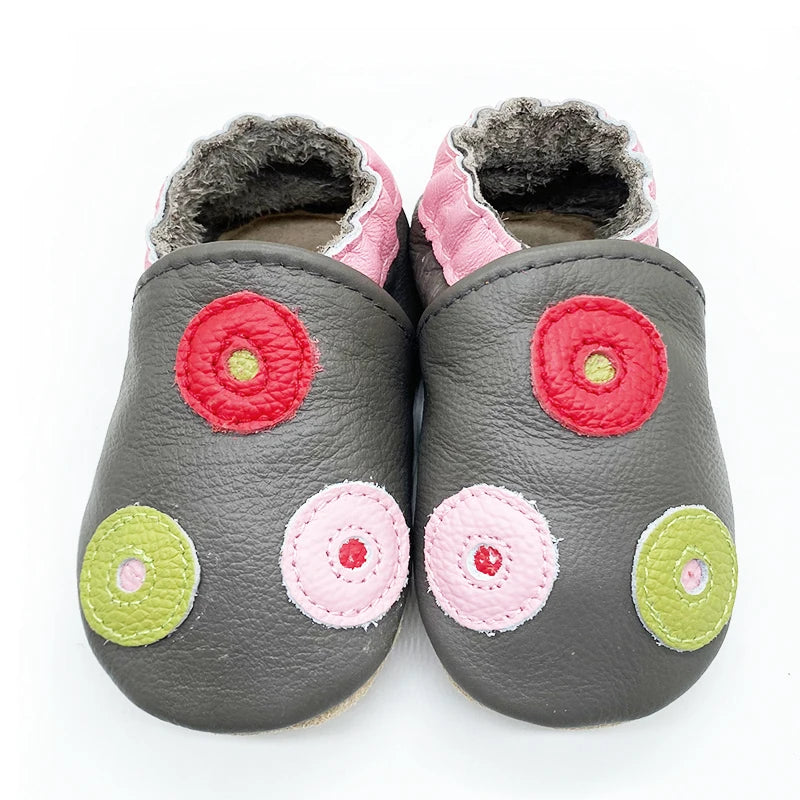 Baby Shoes Cow Leather Bebe Booties Soft Soles Non-Slip Footwear For Infant Toddler First Walkers Boys And Girls Slippers ShopOnlyDeal