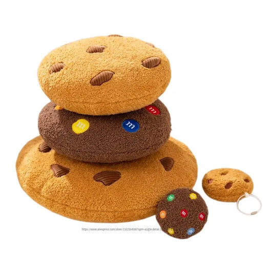 Creative Cookies Pillows | Round Shape Chocolate Biscuits Stuffed Plush Toys | Realistic Food Snack Seat Cushion Plushie Props Gifts ShopOnlyDeal