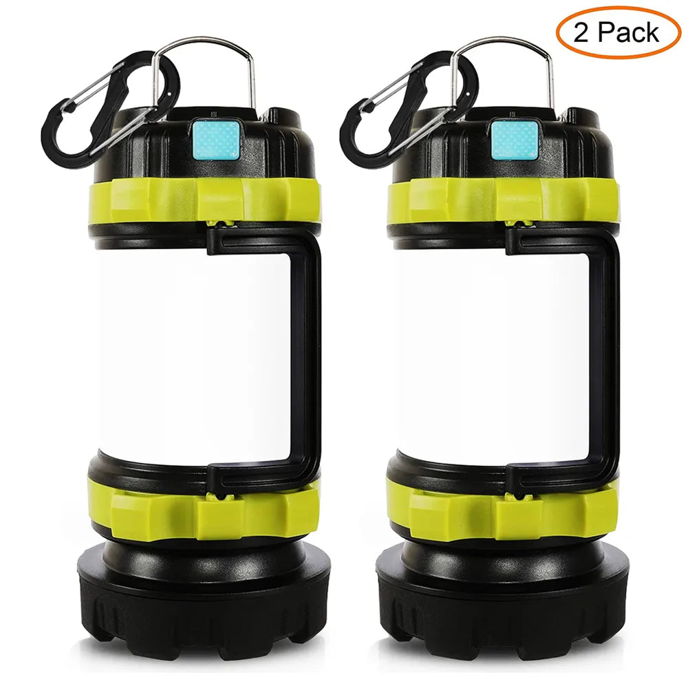 New LED Camping Lantern Rechargeable Lantern 3000mAh Power Bank Waterproof Camping Flashlight for Hiking Emergency Home Outdoor ShopOnlyDeal