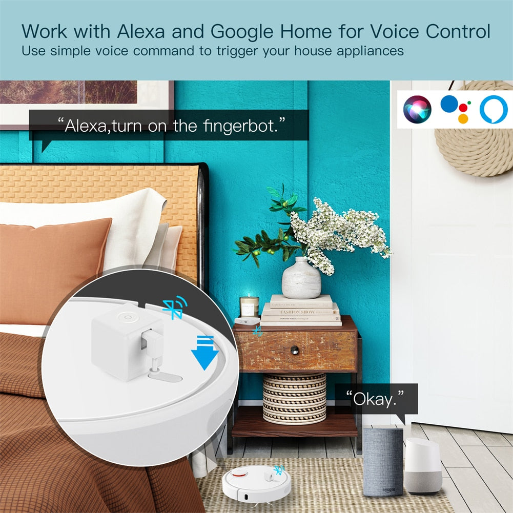 Fingerbot Smart Bluetooth Switch Button Pusher Smart Life App Voice Control via Alexa, Google Assistant ShopOnlyDeal