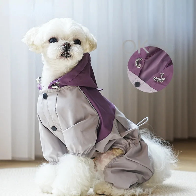 Pet raincoats Small and medium-sized dog clothing Teddy Bears four legged waterproof raincoats Charge coats raincoats Wholesale ShopOnlyDeal