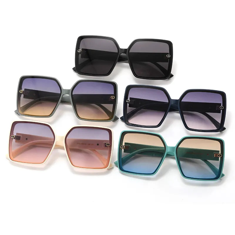 New Large-Frame Square Sunglasses for Women - High Fashion Anti-UV Eyewear - Special for Driving - Vintage Women's Sunglasses ShopOnlyDeal