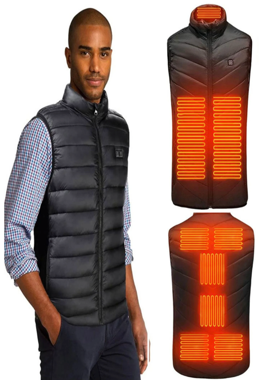 Heated Vest For Men Electric Warm Vest 3 Temperature Settings Jacket Men Winter Thermal Waistcoat For Sports Hiking Camping ShopOnlyDeal