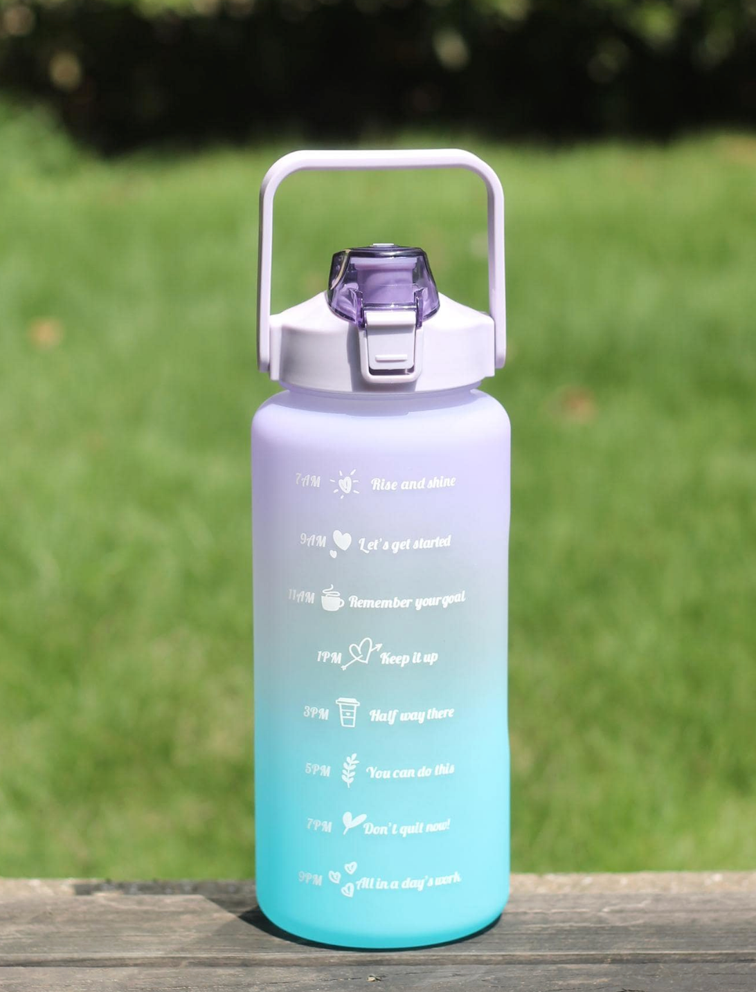 Stay Hydrated on the Go: 2000ml Large Capacity Sports Water Bottle with Time Scale for Outdoor Adventures ShopOnlyDeal