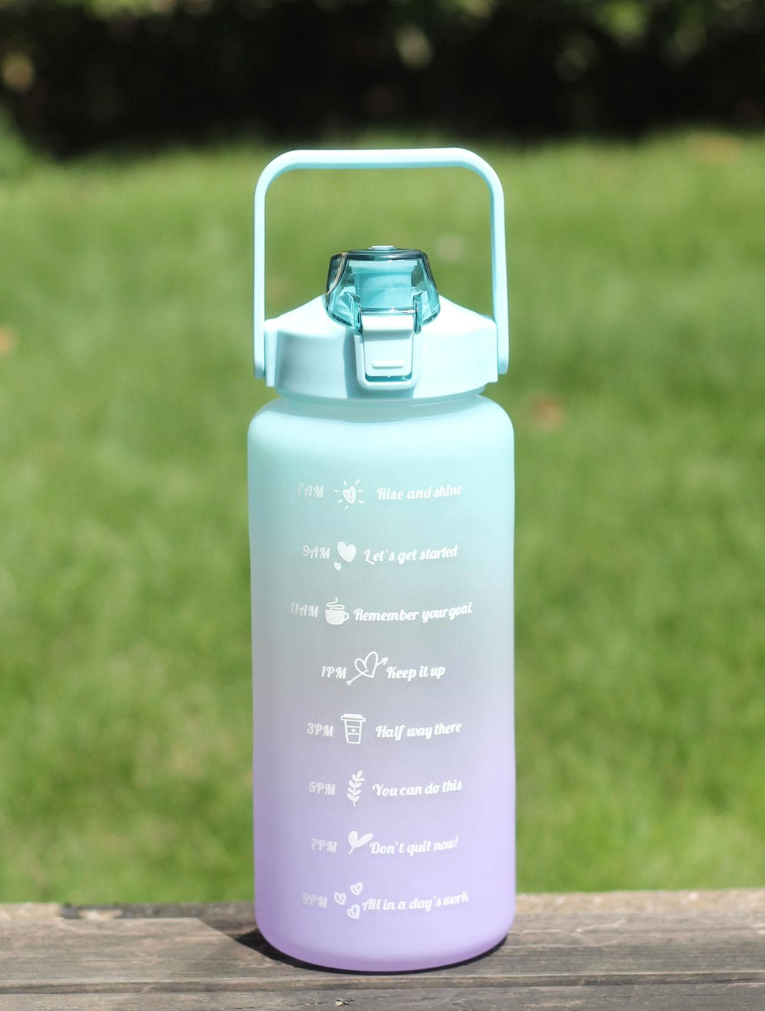 Stay Hydrated on the Go: 2000ml Large Capacity Sports Water Bottle with Time Scale for Outdoor Adventures ShopOnlyDeal