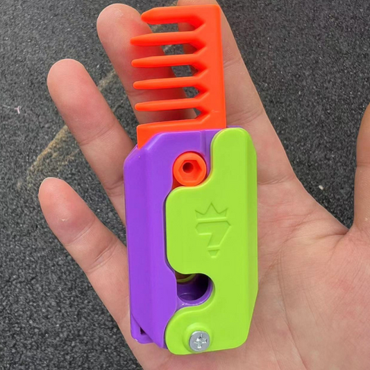 Glowing Butterfly Knife Tiktok Famous 3D Printing Gravity glow Knife Jumping Small Radish Knife Mini Model Pendant Push Card Decompression Toy Happy In Hoom Store