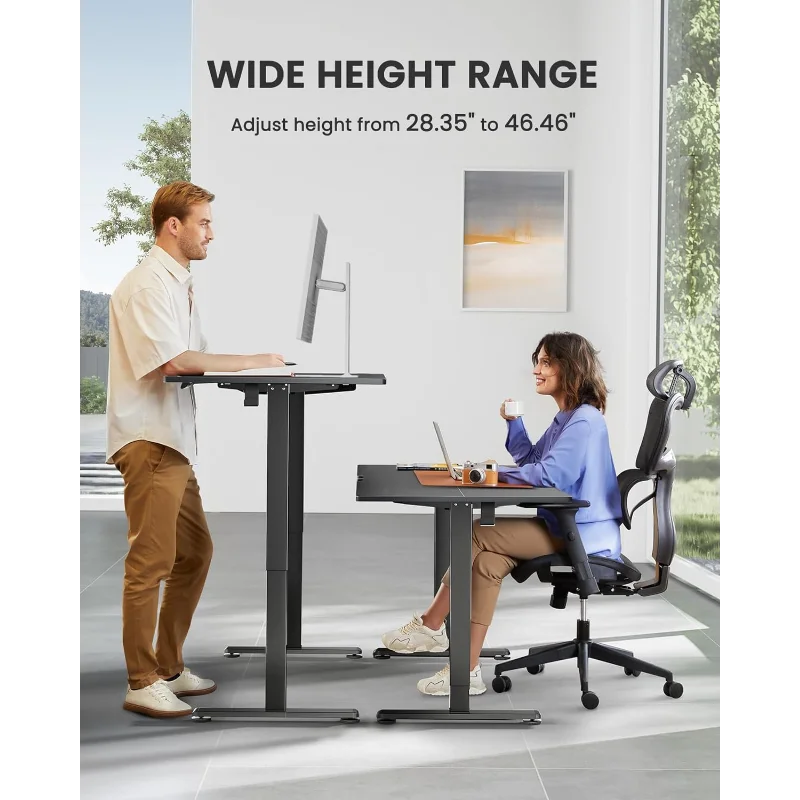 ErGear Height Adjustable Electric Standing Desk, 48 x 24 Inches Sit Stand up Desk, Memory Computer Home Office Desk (Black) ShopOnlyDeal