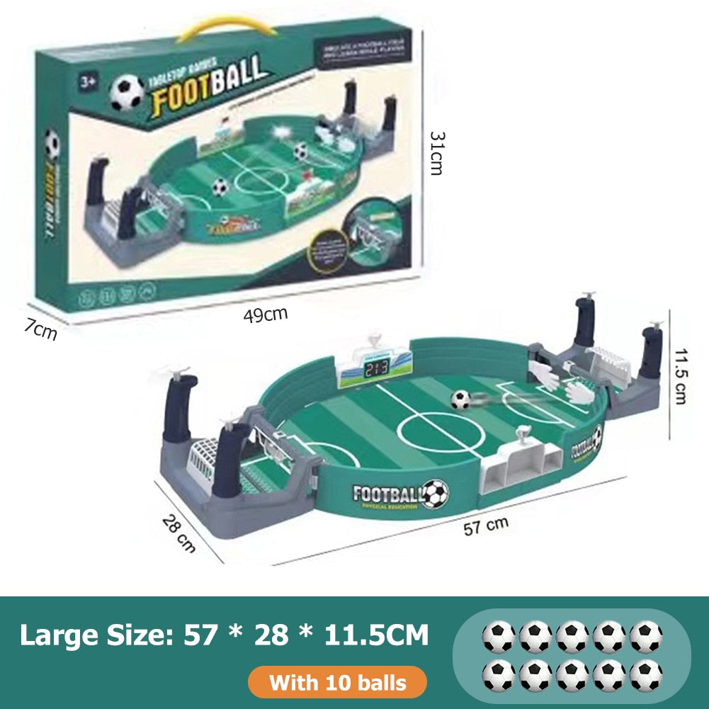 Table Football Board Game Match with 10 Balls Parent-child Interactive Toys Mini Desktop Play Ball Soccer Toys Competitive Games ShopOnlyDeal