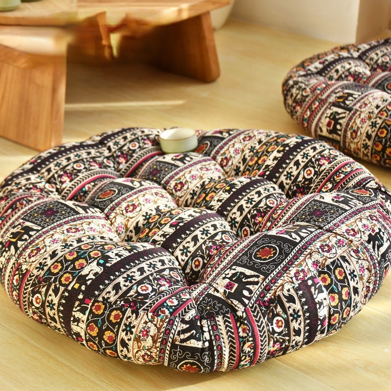 New Japan Futon Cushions Cotton Linen Sofa Throw Pillow Thicker Round Tatami Floor Mat Meditation Balcony Window Chair Cushion ShopOnlyDeal