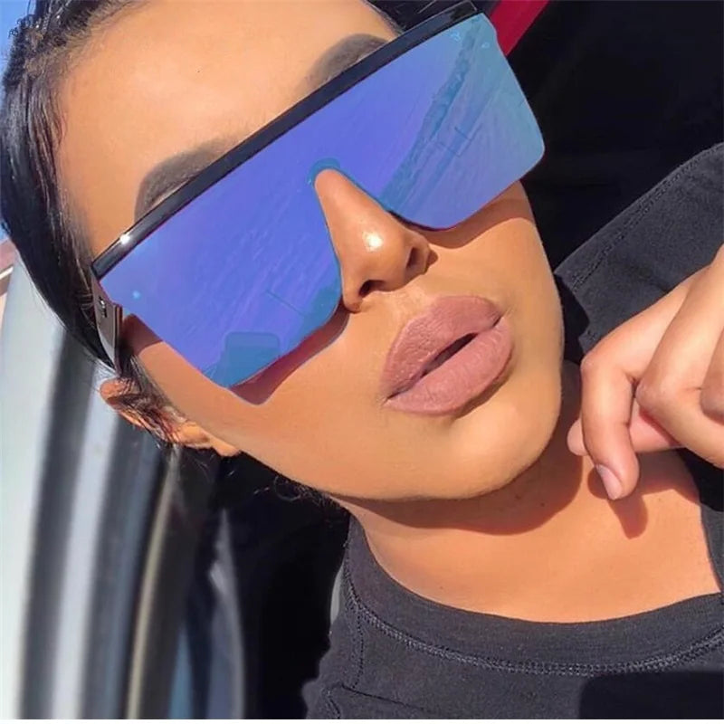 Square Oversized Sunglasses: Elevate Your Style with Big Frame Colorful Sun Glasses - Unisex Gradient Hip Hop Shades UV400 ShopOnlyDeal