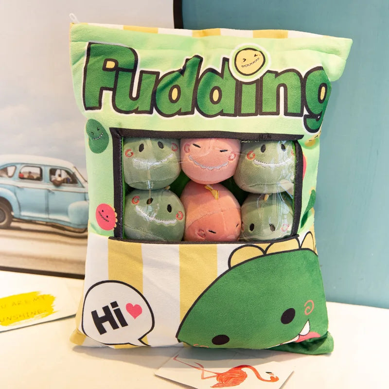 Cartoon a bag of snacks doll throw pillow Internet celebrity ins snack bag plush toy creative office pillow ShopOnlyDeal