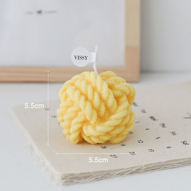 Wool Knot Creative Candle Handmade Candle Handcraft Home Decoration Wedding Gift Handmade Aromatherapy Scented ShopOnlyDeal