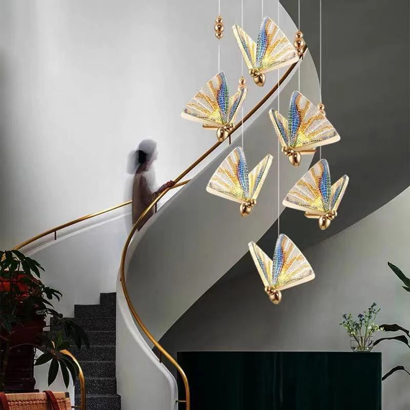 Indoor Gold LED Chandelier Lamp | Nordic Butterfly Pendant Light | Dining Room, Kitchen, Bedroom, Living Room Hanging Lighting ShopOnlyDeal