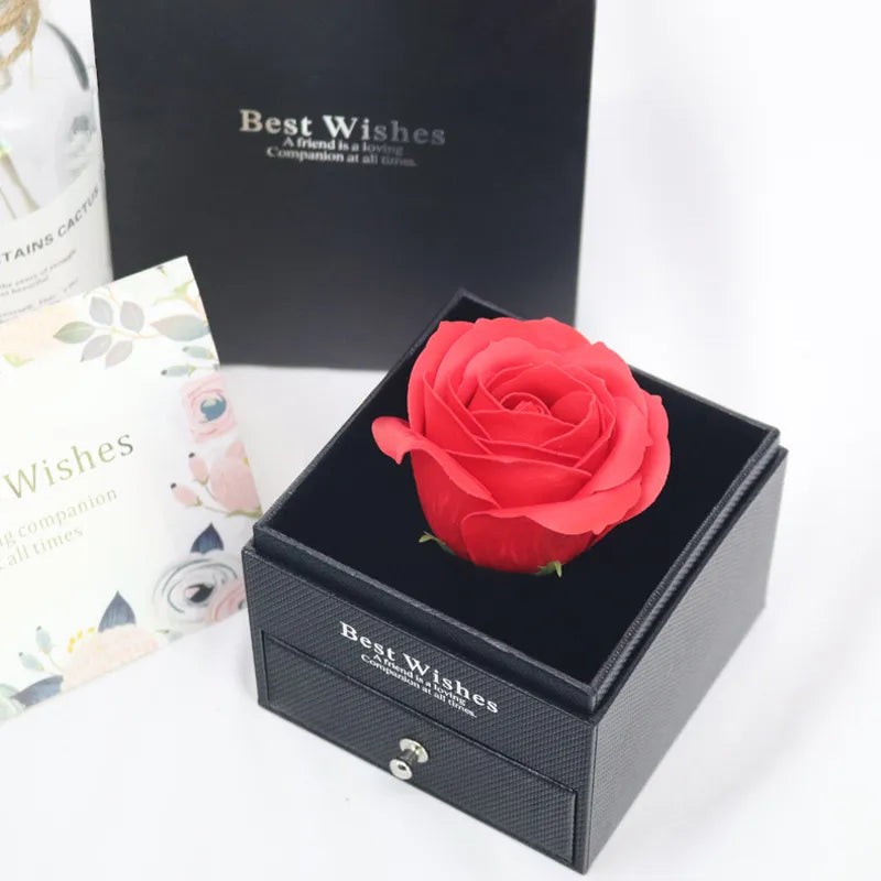 Luxury Love Heart Zircon Necklace With Rose Gifts Box For Women Girlfriends 2023 New Fashion Valentine Christmas Jewelry Gift ShopOnlyDeal