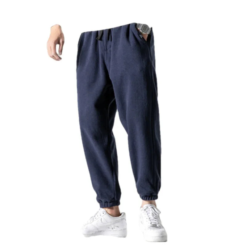 New Loose Jogging Pants for Men - 2023 Fashion Fleece Autumn Winter Warm Sweatpants - Male Outdoor Straight Trousers ShopOnlyDeal